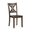 NicBex 59" Dining Table Set for 4 Charcoal Brown Finish Wooden Dining Table with 4 X-Back Side Chairs for Kitchen - 2 of 4