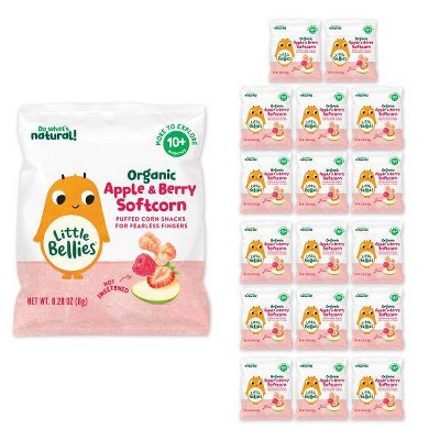 Little Bellies Organic Variety Banana Softcorn Baby Snacks - Apple and Berry -18ct/5.04oz