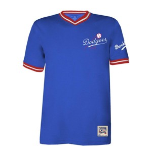 MLB Los Angeles Dodgers Men's TC Poly V-Neck Mesh Jersey : Target