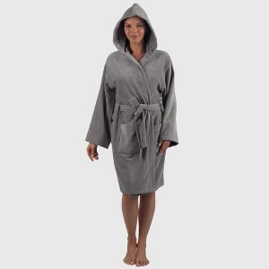Alpine Swiss Stacy Women Hooded Bathrobe Cotton Terry Cloth Robe for Women Super Absorbent Quick Drying Luxury Hotel Spa Robe - 1 of 4