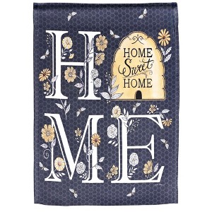 Dicksons Magnolia Garden Home Sweet Home Flowers Bees Floral Grey 18 x 13 Polyester Outdoor Garden Flag - 1 of 1