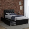 DHP Dakota Upholstered Bed with Storage Drawers - 2 of 4