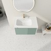 Wall-Mounted Bathroom Vanity with Ceramic Sink, Bathroom Vanity with Soft Close Door - 3 of 4