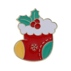 Unique Bargains Christmas Brooches Alloy Dripping Wax White 0.98"x1.18" 1 Pc - 1 of 4