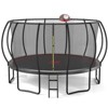 VisioGear Trampolines, Trampoline with Safety Enclosure Net, Trampoline with Basketball Hoop, Black, 192"*192"*108" - 4 of 4