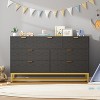 2/3/4/5/6/7 Drawer Dresser with Metal Legs, Wood Dressers Chest Organizer with Wide Storage, Modern Chest of Drawers for Bedroom, Living Room,Hallway - 3 of 4