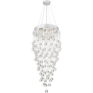 Vienna Full Spectrum Aida Chrome Chandelier Lighting 18" Wide Modern Pouring Crystal Glass Globes 7-Light Fixture for Dining Room House Kitchen Island - 1 of 4