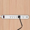Globe Electric 4' 6 Outlet Extension Cord White - 3 of 3