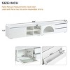 94” Free-Combination TV Stand with Fluted Glass Door,LED Light & Drawers for 100” TV,Modular Media Console for Living Room-Baofuwish - 4 of 4