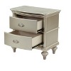 Vynxaria Champagne Nightstand ¨C Elegant Storage for Your Bedroom - 3 of 4