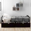 COWLOWN Twin Size Platform Bed with 2 Drawers, Storage Bed Frame with Wheels for Bedroom & Living Room - 3 of 4