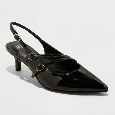 Женские туфли-лодочки Sasha Buckle Slingback Kitten со стелькой из пены с эффектом памяти - Wild