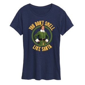 Women's - ELF - Christmas You Don't Smell Like Santa Short Sleeve Graphic T-Shirt - 1 of 4