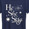 Women's - Instant Message - He She Slay Short Sleeve Graphic T-Shirt - 2 of 4