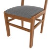 ChicFurnit Dining Sets Mid Century Modern Rectangle Table with Upholstered Chairs for Home, Brown Gray, 35.38"*19.75"*11.25" - 4 of 4
