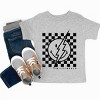 The Juniper Shop SmileyWorld Checkered Lightning Distressed Toddler Short Sleeve Tee - 3 of 4