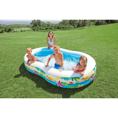 Intex 8.5ft Blue and White Inflatable Kiddie Pool