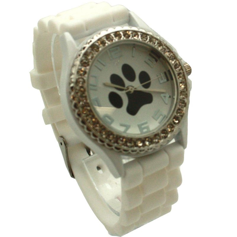Olivia Pratt Every Day Silicone Paw and Rhinestones Colorful Women Watch, 4 of 6