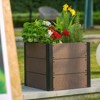 Wood Look Elevated Garden Bed for Patio, Deep Root Planter Box with Durable Composite Material - 3 of 4