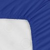 Everyday Kids Fitted Crib Sheet, 100% Soft Breathable Microfiber Baby Sheet, Fits Standard Size Crib Mattress 28in x 52in, Royal Blue Nursery Sheet - 4 of 4