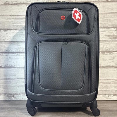 SWISSGEAR Zurich Softside Carry On Spinner Wheels Suitcase - Black