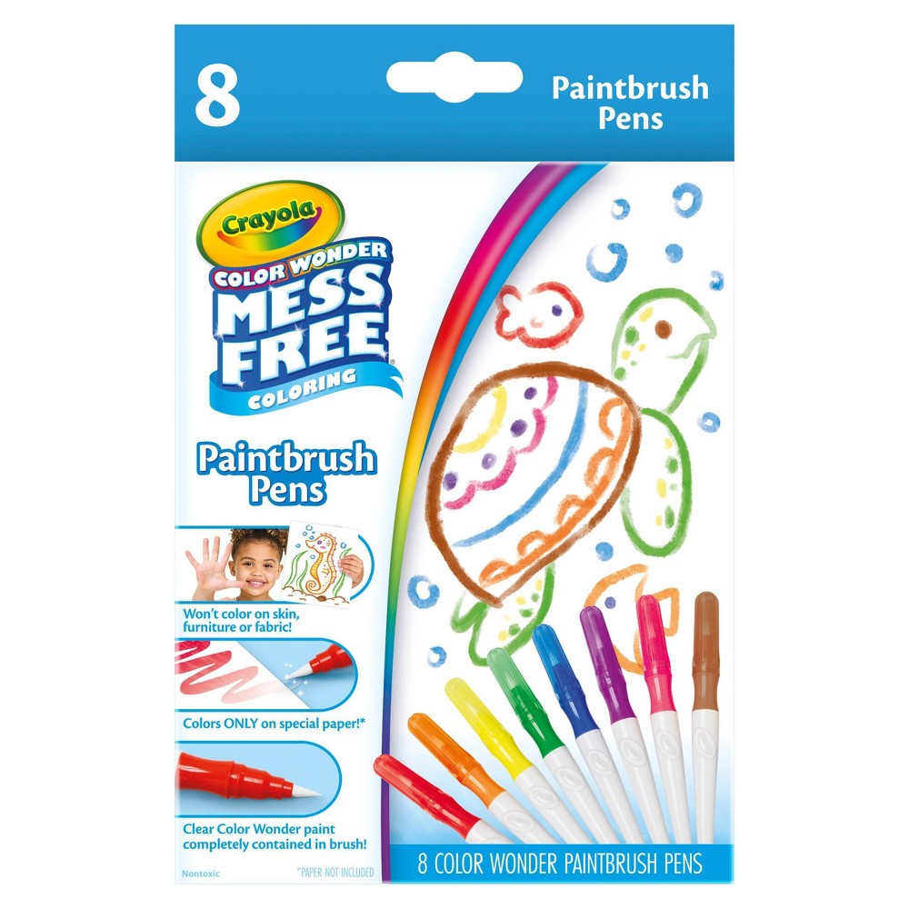 Photos - Accessory Crayola 8ct Color Wonder Paintbrush Pens 