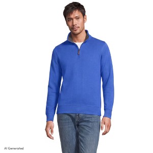 BUTCHER PRODUCTS ATLAST ヘンリー209 長袖　38 Lands' End Bedford Rib Quarter Zip Pullover Sweater - 2X Large