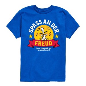 Boys' - Peanuts - Snoopy Spass An Der Freud Short Sleeve Graphic T-Shirt - 1 of 4
