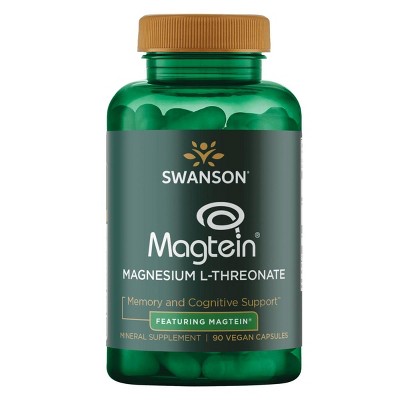 Swanson Magnesium L-Threonate - Featuring Magtein 90 Veggie Capsules.