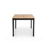 Greemotion 59" Mackay FSC Teak Wood & Metal Rectangle Outdoor Dining Table with Umbrella Hole Natural: Scandinavian Style, Seats 6 - 4 of 4
