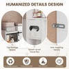 Toilet Storage Cabinet, Bathroom Shelves Organizer Space Saver Freestanding Restroom Shelf with Door, Anti-Tip Device Adjustable Shelf - 3 of 4