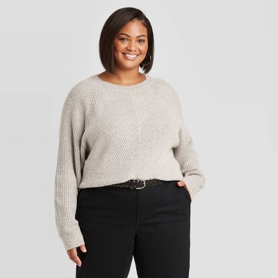 women's plus size crew neck sweatshirts