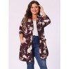 Agnes Orinda Women's Plus Size Lightweight Open Front Knit Floral Cardigans - 2 of 4