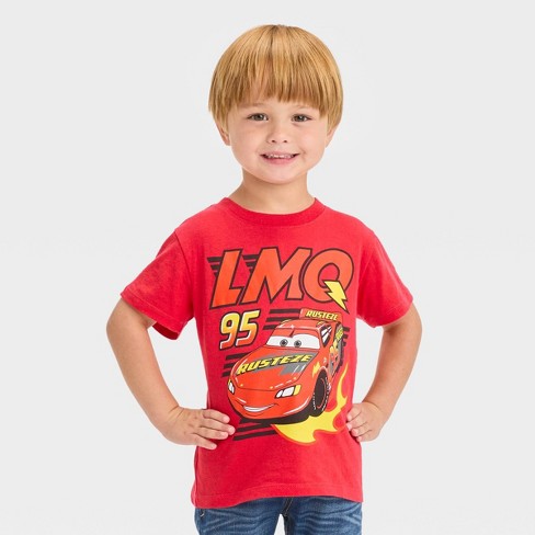 Disney Pixar Cars Lightning McQueen Toddler Boys 2 Pack Graphic T-shirts Gray/Red 2T