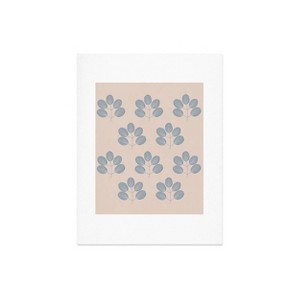 Deny Designs Menina Lisboa Blue Leaves Art Print - 1 of 4