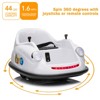 12V Toddler Bumper Car, Remote Control, 360° Spin, Lights & Sounds, Electric Ride On Vehicle, White, Ages 2–5 - 4 of 4