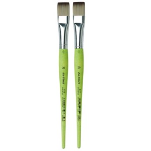 da Vinci FIT Synthetics Student Brush, Synthetic, Acrylic & Tempera, Flat, Series 374, Size 20, Pack of 2 - 1 of 3