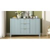 TIRAMISUBEST Sideboard with Wave Design, 3 Drawers & Soft-Close Doors, Storage Console Table Buffet Cabinet with 3 Adjustable Shelves & Metal Handles - 3 of 4