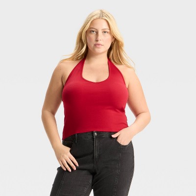 Women's Interlock Halter Tank Top - Wild Fable™