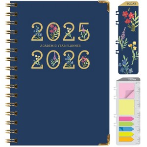 Global Printed Products Hardcover AY 2025-2026 Fashion Planner - 5.5"x8" (Navy Gold Numbers) - 1 of 4