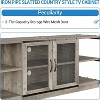 Modern Farmhouse TV Stand with 2 Mesh Doors and Storage Cabinets for Televisions Up to 80 Inch, Wood Console Table,Grey - 4 of 4