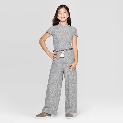 girls grey jumpsuit