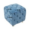 Modern Velvet Upholstered Ottoman Small Shoe Bench Best Entryway Bench Upholstered Vanity Seat  For Living Room, Bedroom-Cuddlewood - 4 of 4