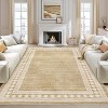 Washable Runner Rug with Border, Non-Slip Low-Pile Hallway Carpet for Kitchen Laundry Bathroom, Stain Resistant Soft Indoor Rug - 2 of 4