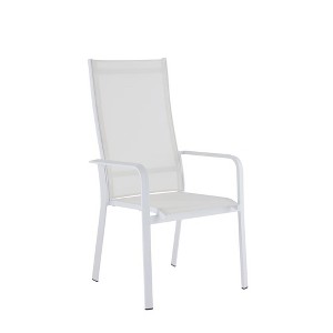 Chintaly Contemporary High Back Outdoor Chair With Sling Seat - 2 Per Box - 1 of 4