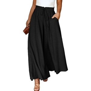 Clearlove Plus Size Womens Pants High Waist Relaxed Wide Leg Casual Pants - 1 of 2