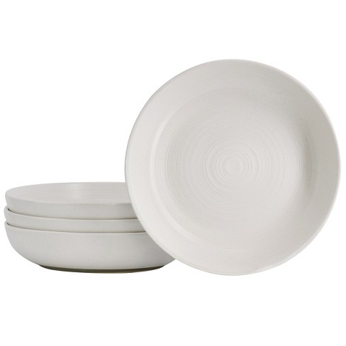 Gibson Home White Ceramic 2-Piece Pasta Bowl Set