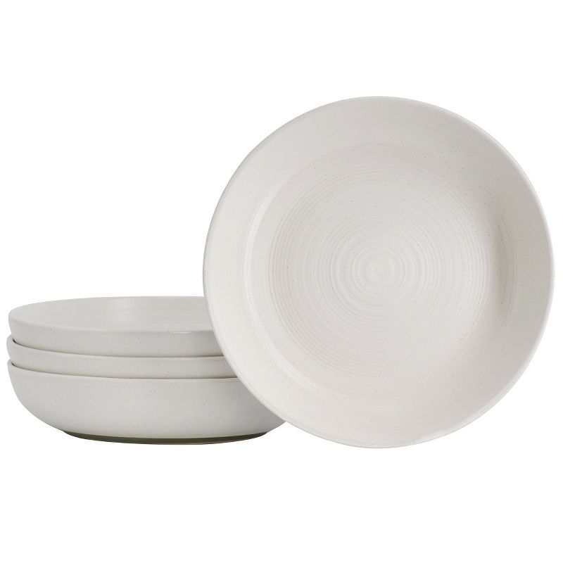 Gibson Home Milbrook 4 Piece 8.8in Dinner Bowl Set in Speckle White, 1 of 7
