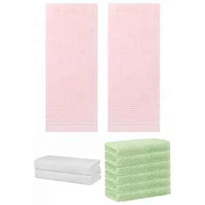 REGALWOVEN Striped Soft Absorbent Bathroom Cotton Towel Set 3 Pcs - 1 of 4
