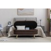 PAGED Oval Velvet Storage Ottoman Bench,44.88" End of Bed Bench with Wood Legs,Ottoman with Storange for Living Room,Bedroom,Entryway - 2 of 4